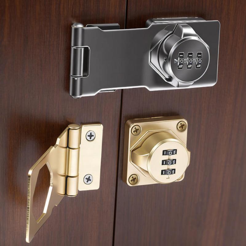 Anti-Pry Cabinet Password Lock 3-Digit Combination Keyless Lock No Damage for Drawer Wardrobe Home School Office Locker