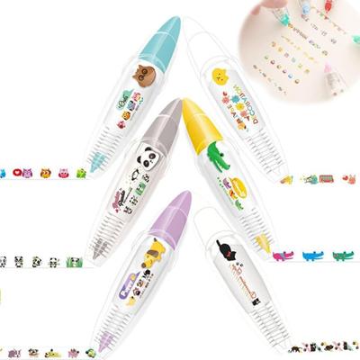 Animals Press Type Decorative Pens Cartoon Pattern DIY Lace Correction Tapes Infinite Decorative Pens for Scrapbooking Diary