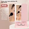 Folding Fill Light Makeup Mirror with Light Rechargeable LED Vanity Mirror