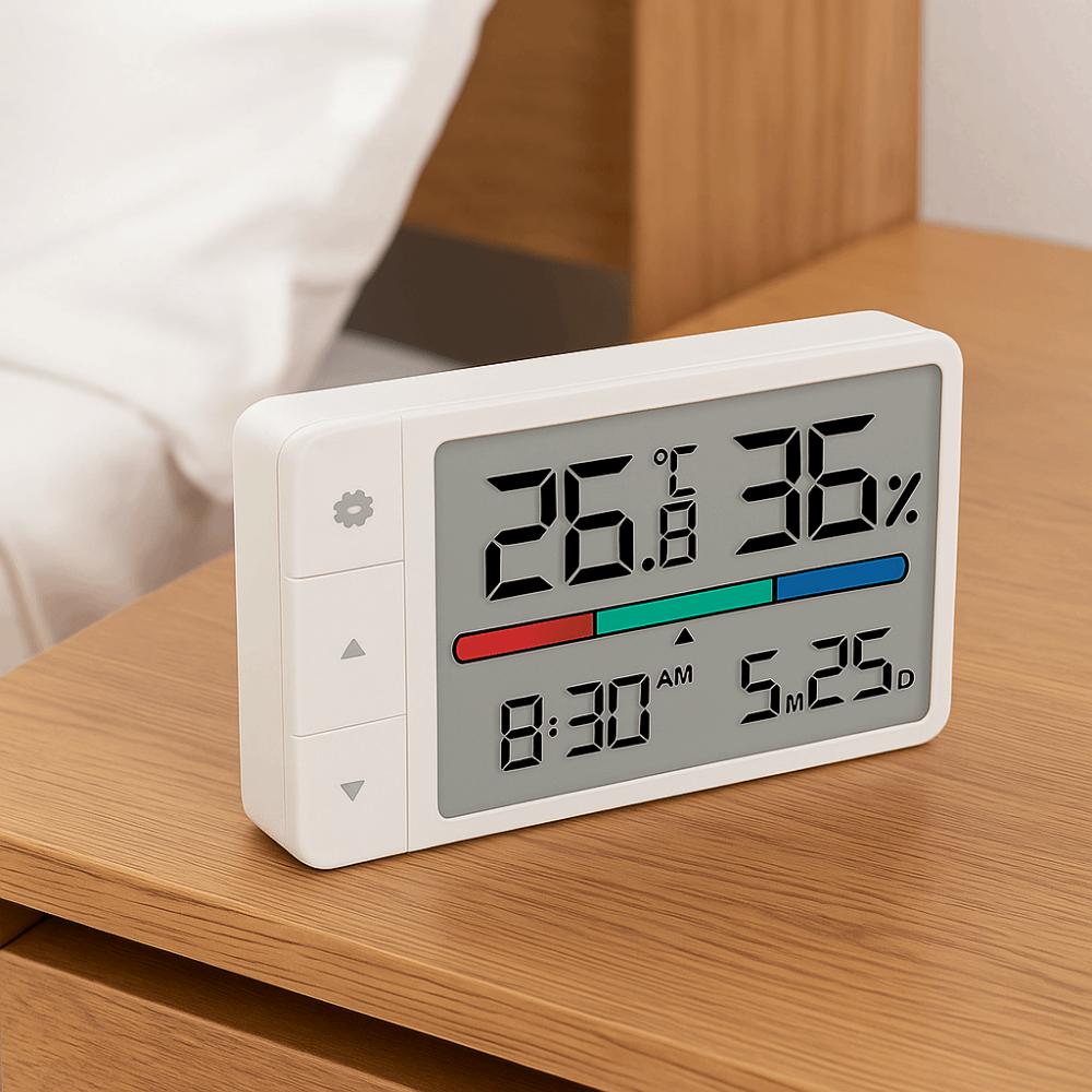 Large Screen Thermohygrometer Intelligent Temperature Sensor Multifunctional Thermometer  Garden