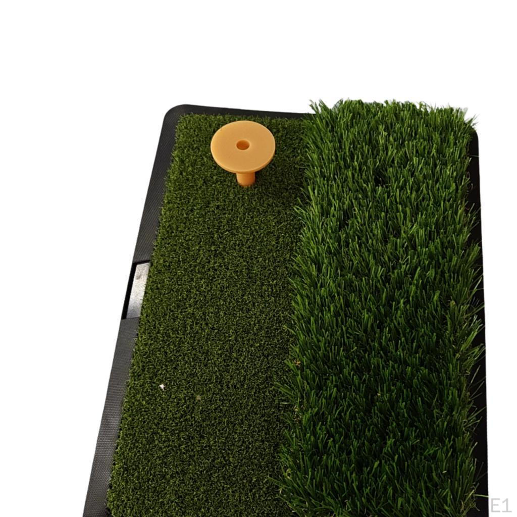 Golf Hitting Mat AntiSlip Rubber Base Swing Training Construction Artificial Grass Practice