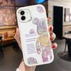 Purple Flower Cute Bear PU Leather Phone Case for iPhone 15 14 13 12 Pro Max Samsung Galaxy S23 Ultra S20 FE A52 Redmi Xiaomi POCO Soft Cover