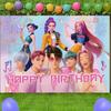Happy Birthday Party Banner KPop Demon Hunters Suitable Birthday Parties For Boys And Girls Room Celebration Decoration