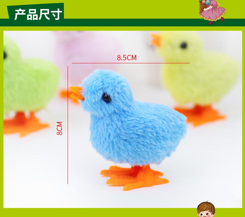 Pet Cat Toys Jumping Walking Hopping Cartoon Plush Chicken Clockwork Cat Interative Playing Toy Wind Up Chick Kitten Supplies