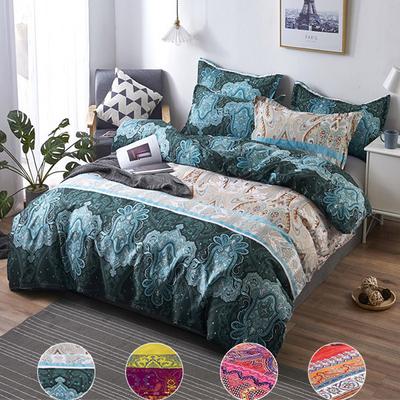 Bedding Set Bohemian Quilt Cover Pillowcase Three-piece Cotton Single Double King Bed King Duvet/Quilt Cover Set