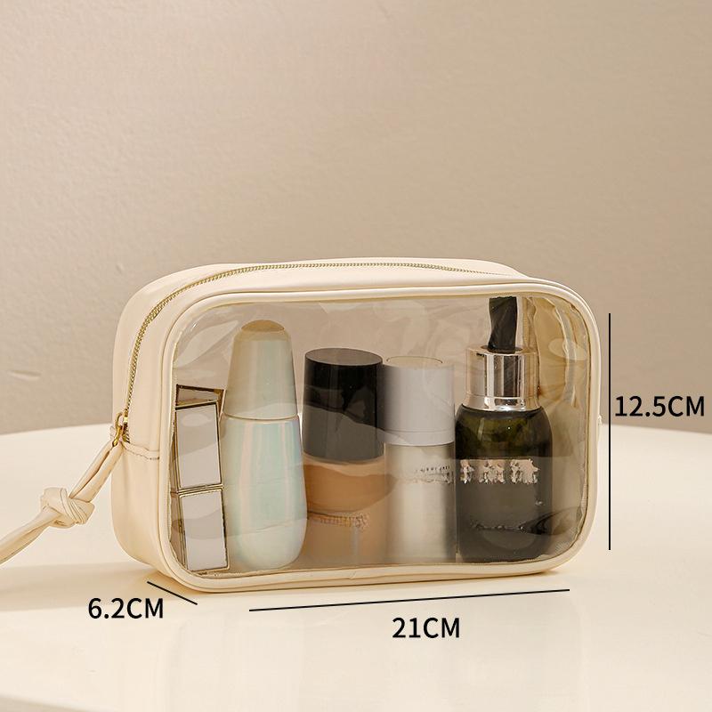 PVC Transparent Makeup Bag Large Capacity Waterproof Travel Toiletry Organizer Portable Cosmetic Case Dustproof Wash Bag