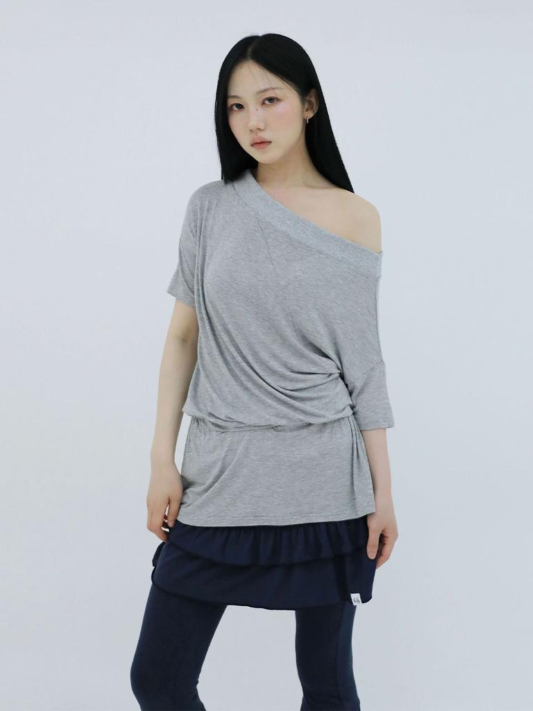 Eogeulliswedou Drape Band Off-Shoulder (Gray)