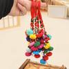 1Pc Keyring Colorful Pendant DIY Jewelry Boho Style Charms Pumpkin Shape Keychains Bag