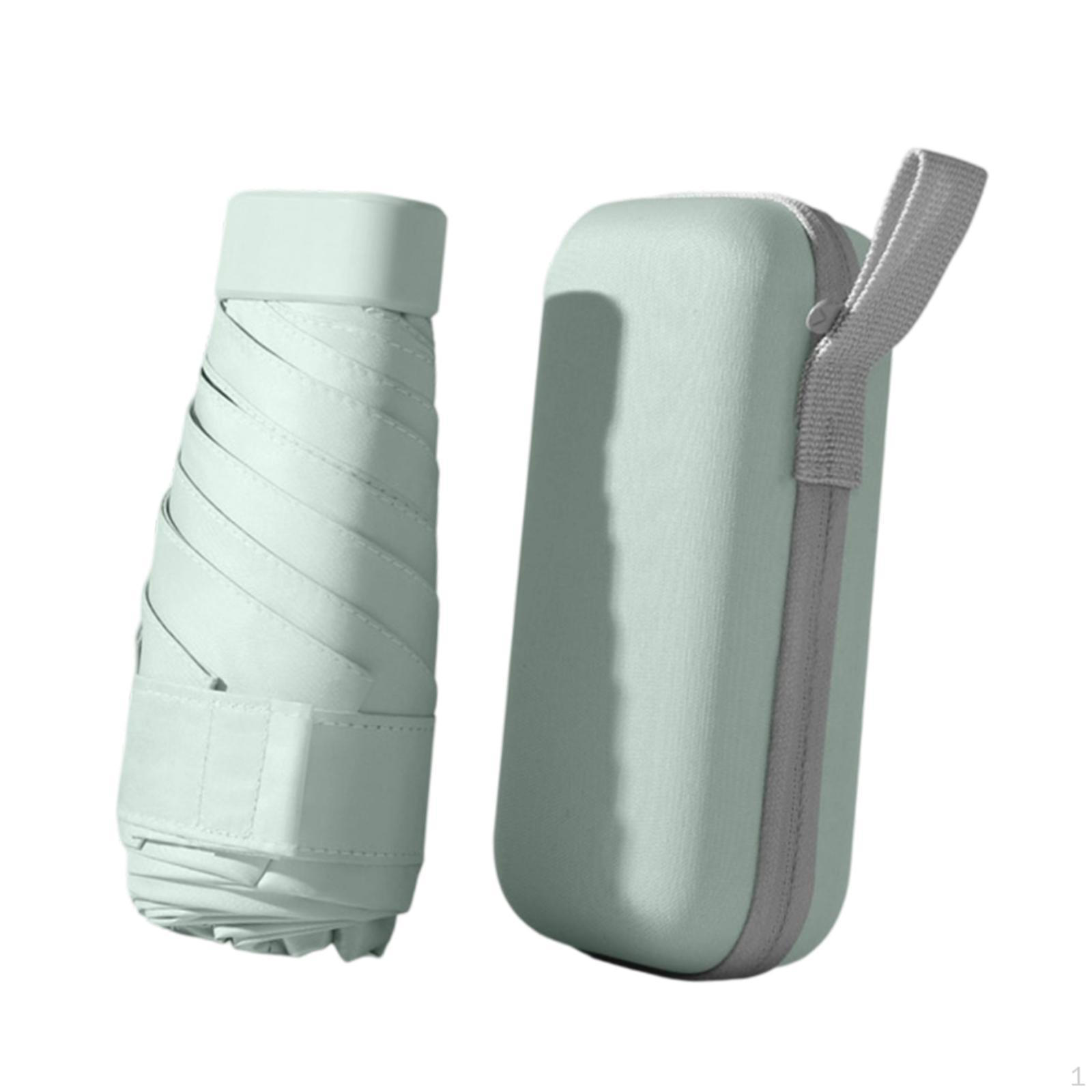 

Мини дорожный зонт 6 спиц Портативный зонтик для пеших походов и активного отдыха светло-зеленый