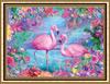 Diamond Art AN-diaart Kit Square Beads A3 Resin Animal Flamingo AM-558