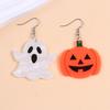 Bat Halloween Earrings Spider Pumpkin Dangle Earrings Creative Cute Ghost Ear Studs  Unisex