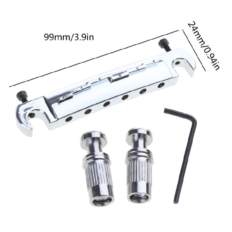 Gitarrenbrücke Elektrische Gitarrenbrücke Wraparound-Brücke Saitenhalter Verstellbar