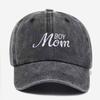 Washed Cotton Boy Mom Embroidery Caps Vintage Baseball Cap Fashion Sport Visors Cap  Gifts