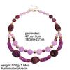Multicolor Double-Layer Beaded Chunky Necklace Pendant Chain Women Jewelry Party Gift