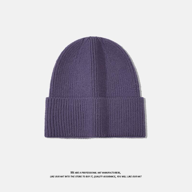 Autumn and Winter Fashion Versatile Ear Protection Large Head Circumference Cold Hat Men's Japanese Solid Color Warm Baotou Woolen Hat