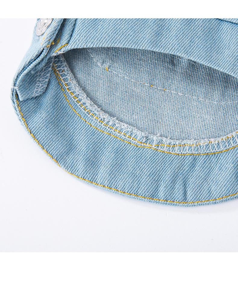 Kitten Winter Pocket Denim Dress for Small Dogs