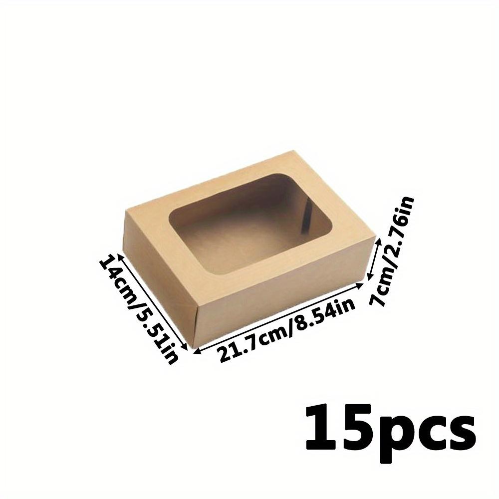 

15 шт. коричневых подарочных коробок с окошком, подарочная бумажная коробка, коробки для угощений, упаковка, праздничные фестивали, коробки для выпечки, свадеб, семейных встреч, выпускных 15pcs хаки