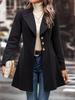 Gabardina con cuello de solapa Abrigo cortavientos para mujer Ropa entallada Mujer Capa holgada Abrigo de lana de un solo botón Prendas de abrigo