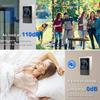 Wireless Door Chime with LED Flash Waterproof Doorbell Adjustable Volume Chime 2 Plug-in Receivers