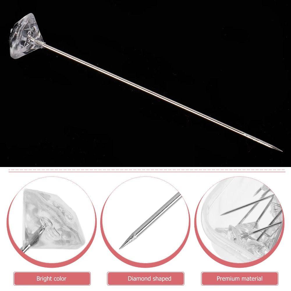 100/200/300 Stück Glänzende Gerade Stecknadeln Aufbewahrungsbox Anstecknadeln Hochzeitsanstecker