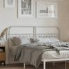 VidaXL White Metal Headboard 160 Cm, Metal Headboard, High Headboard, Headboard for Double Bed, Headboard 376684