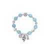 Natural Blue Crystal Aquamarine Bracelet Women'S 925 Silver Accessories Finished Bracelet