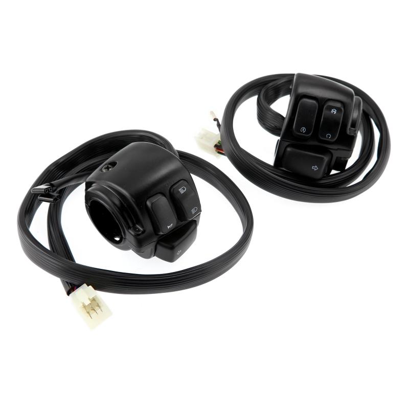 2 Stück Motorrad 1" Lenkerschalter Steuerung und Kabelbaum Für