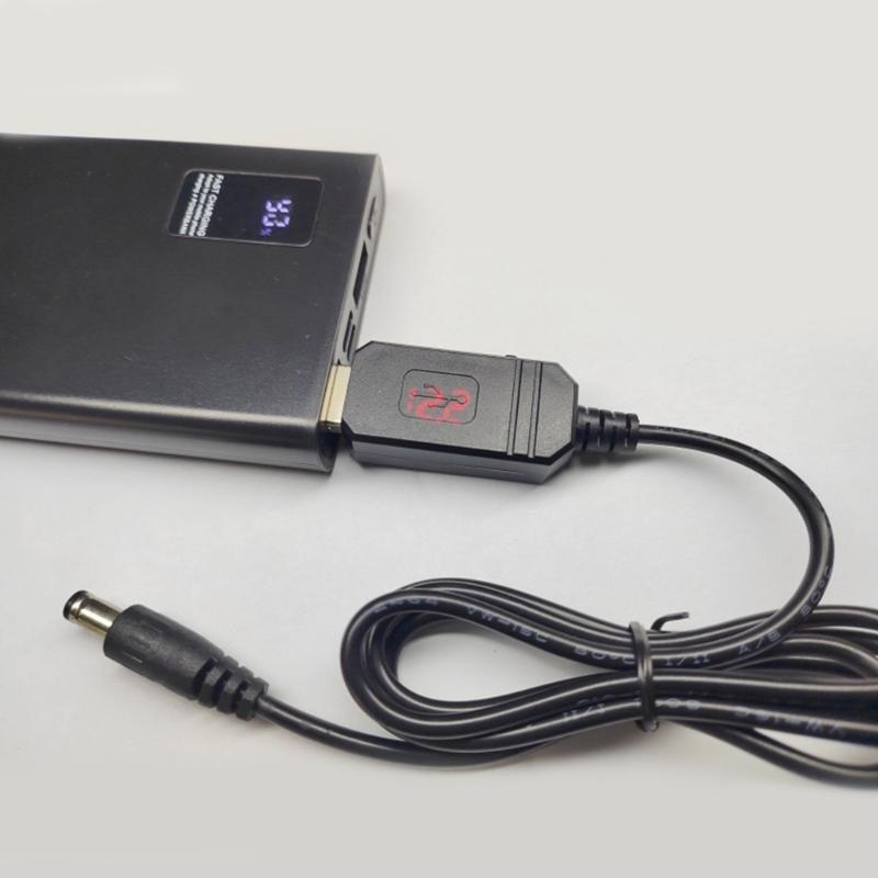 Digital Display Steps up Power Cord 5V to 9V 12V Output DC5.5X2.1 Connectors USB Charging Cable with Digital Screen