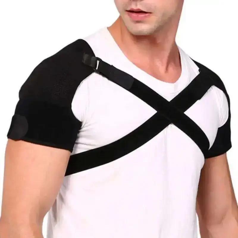 Hand Wash Only Shoulder Brace Adjustable Cross Support Straps Polyester Fiber for Back Sports Posture Correction Straps Brace