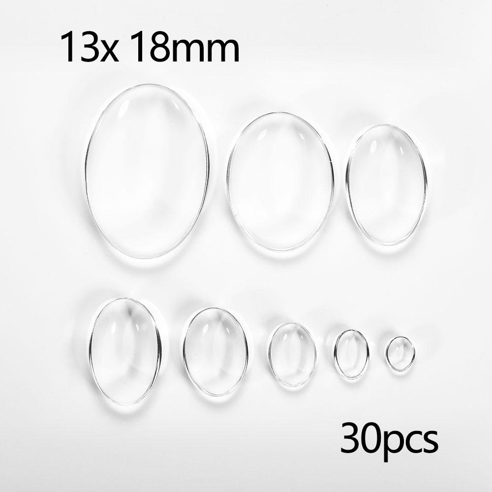 5-50Pcs/lot Transparent Round Oval Square Heart Glass Cabochon Cabochon Cameo Tray Settings For DIY Jewelry Making Supplies
