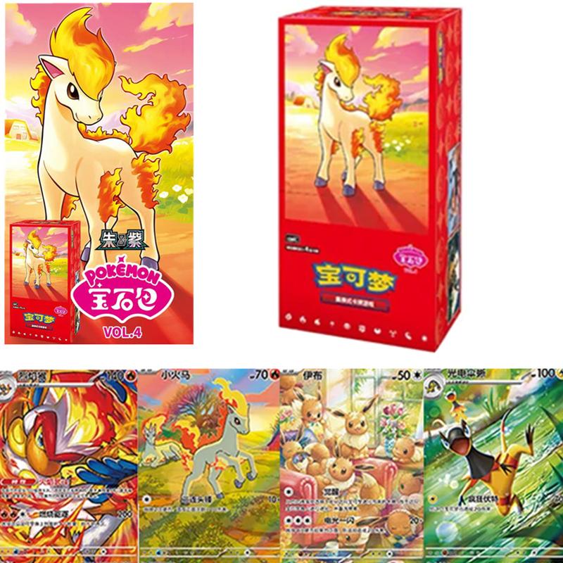 Cards Genuine Trading PTCG Simplified Chinese Zhu&Purple Gem Bag VOL.4 Booster Pack Box Child Gift