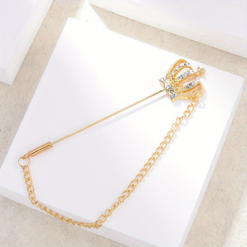 1pc Retro Personality Men's Brooch Suit Jacket Accessories Corsage Pin Insert Brooch Jewelry One-line Brooch
