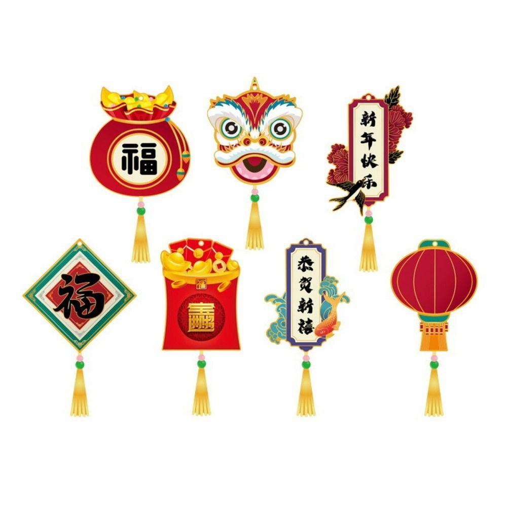 12pcs/set Hangable New Year Bonsai Hanging Tag Decorative Fortune Tree Small Pendants  Christmas