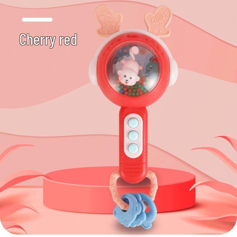 Bilingual Musical Hand-Crank Rattle & Teether for Early Learning - Children s Educational Toy