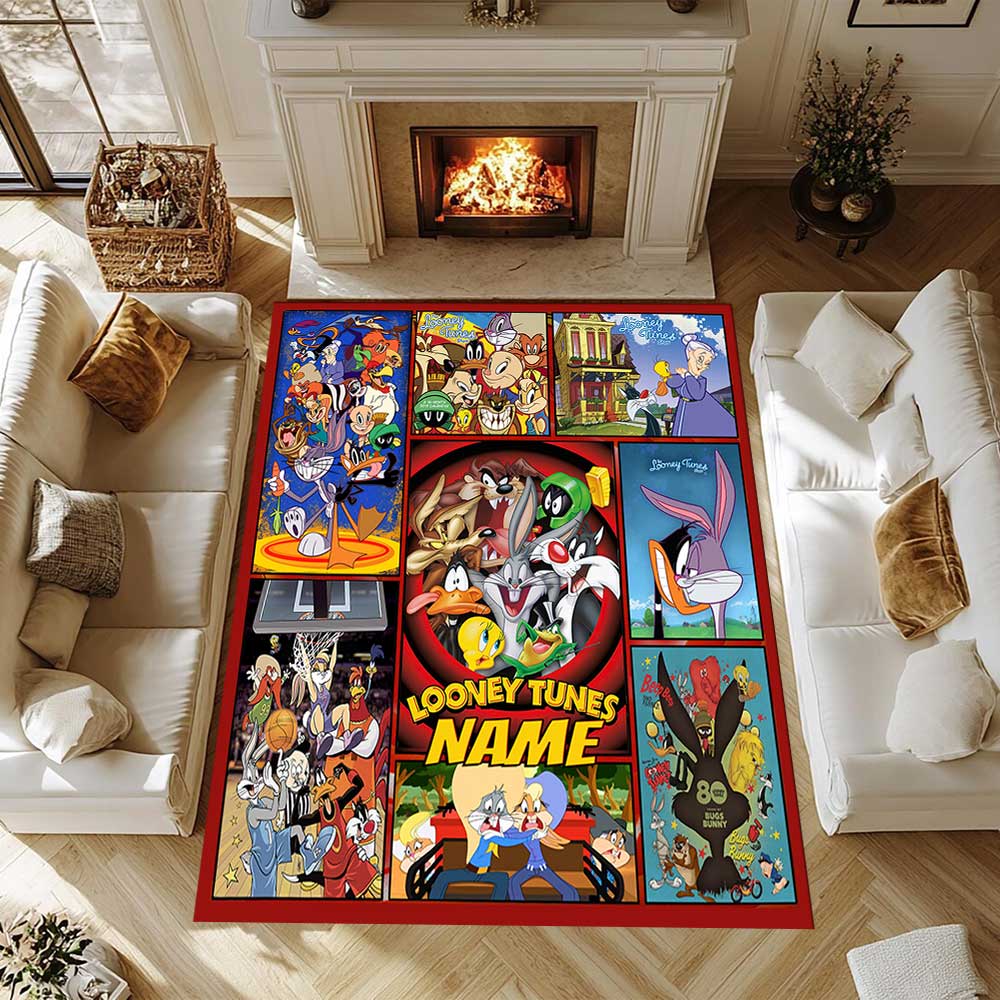 Like Warner Bros. Movies (4) Customize your name rug, office chair cushion, home bedroom living room gift.