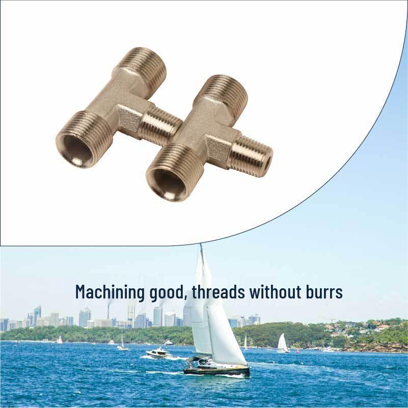 Stainless Steel Yacht Oil Cylinder Tee Connector for Steering System
