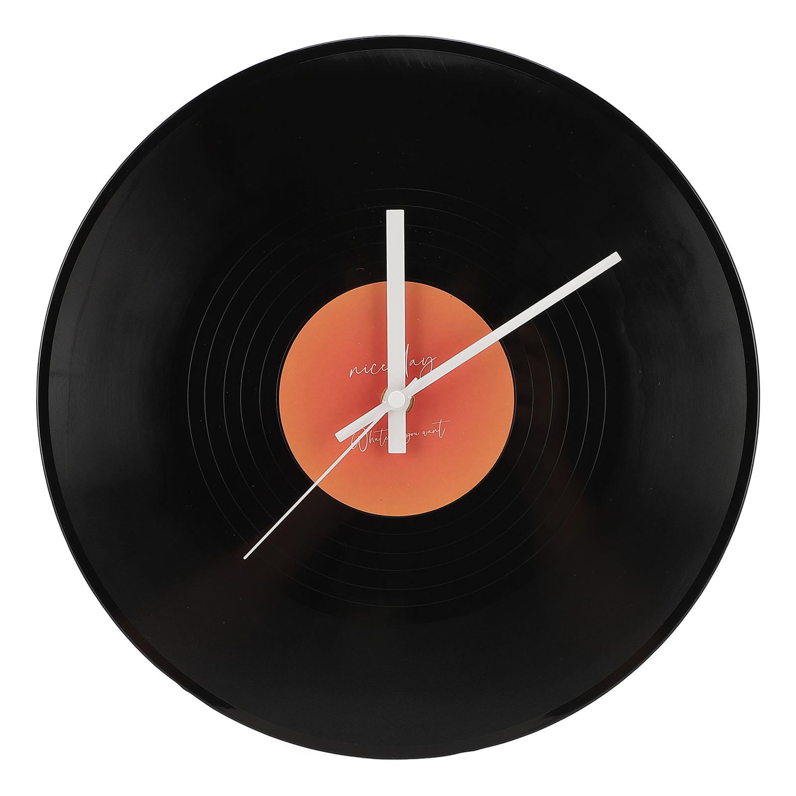 

Настенные часы 12 дюймов Ретро Круглые Бесшумные Работающие от батарейки Настенные часы-пластинка для кофейни, гостиной оранжевый