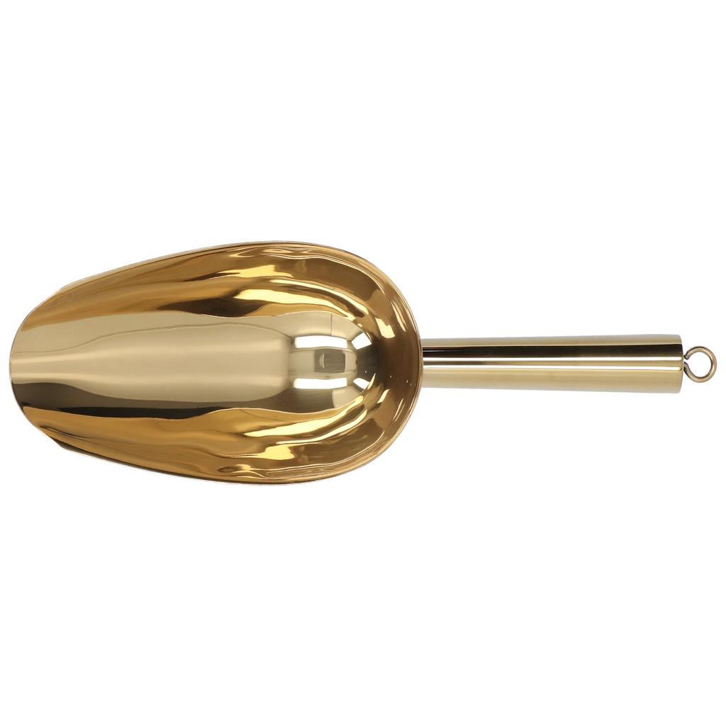 Ice Scooper Stainless Steel U Shaped Sturdy Food Grade Ice Bucket Scoop for Home Hotel Restaurant Gold