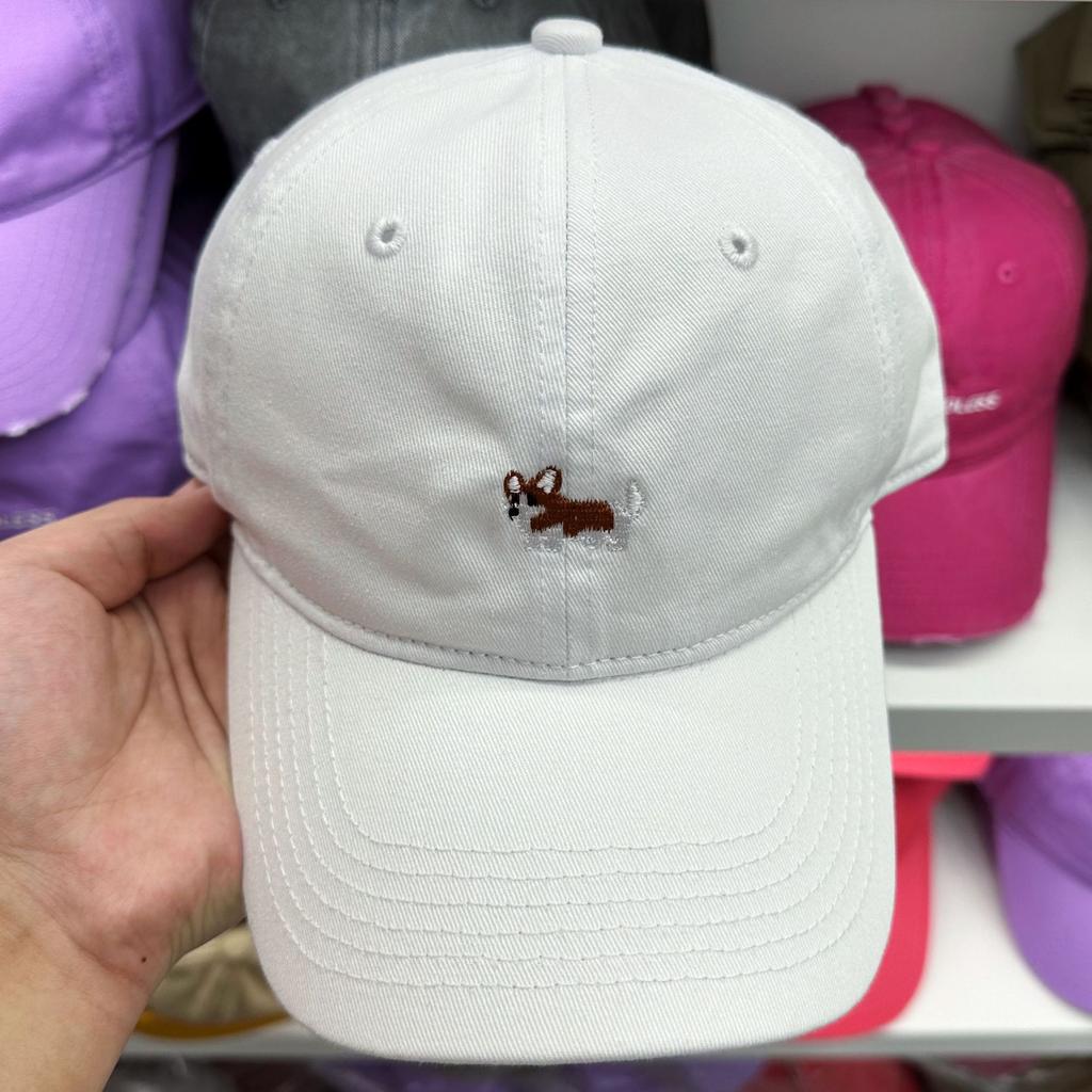 Women's Spring and Summer Korean Version Cute Cartoon Puppy Embroidered Soft Cotton Baseball Cap Couple's Baseball Cap Showing Small Face