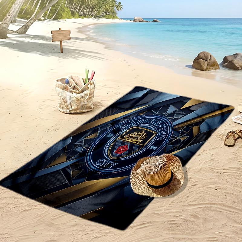 Manchester City Printed Beach Towel Quick Dry Soft TowelPortable Large Rectangular Beach Blanket for Travel Swimming Pool