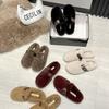 Mao Mao Slippers Women's Outer Wear 2025 New Autumn and Winter One-pedal High-end Mink Plush Cotton Slippers