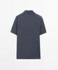 Masimodutti Knit V-Neck Polo Shirt