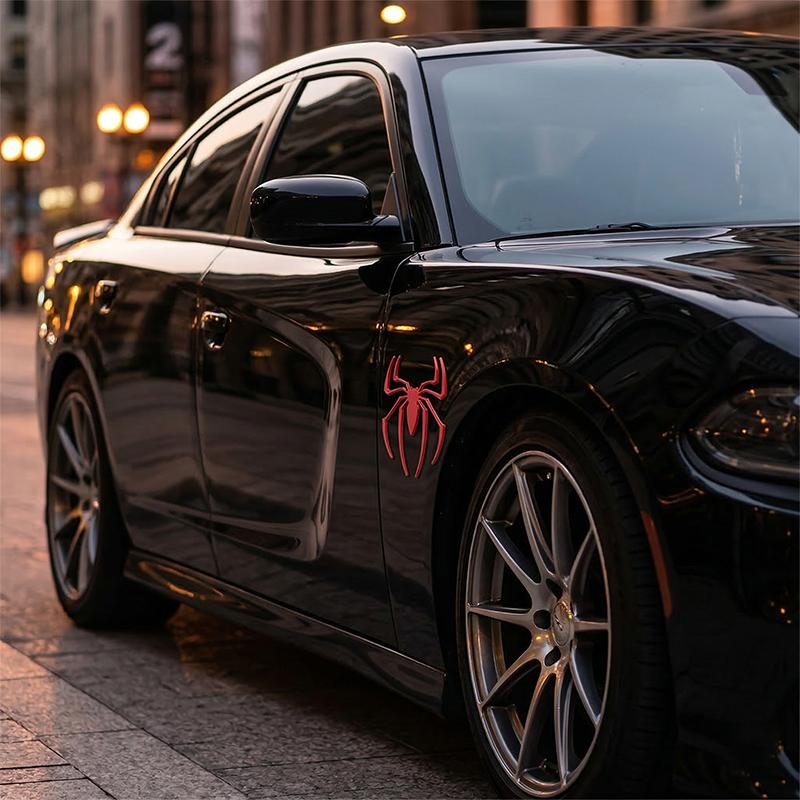 3D Metal Spider Car Sticker Cool Chrome Emblem Badge Auto Motorcycle Decal Universal Car Styling Exterior Accessories