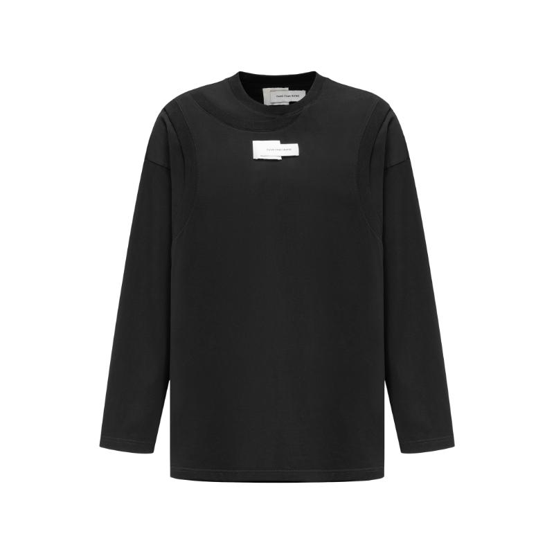 Feng Chen Wang Double-neck Jersey T-shirt FMF18LS03B