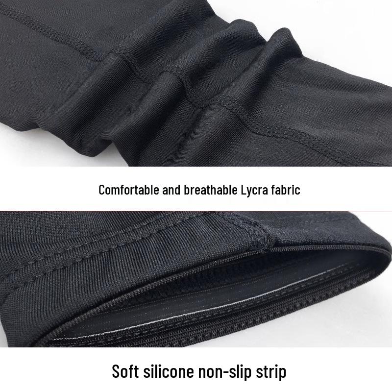 High Elasticity Sun Protection Ice Silk Arm Sleeves for Outdoor Sports