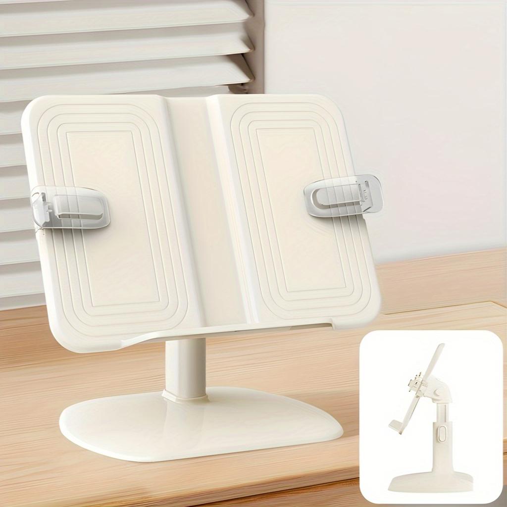 Adjustable multi-functional reading stand, ABS bookshelf, with height and angle adjustment for study book holder