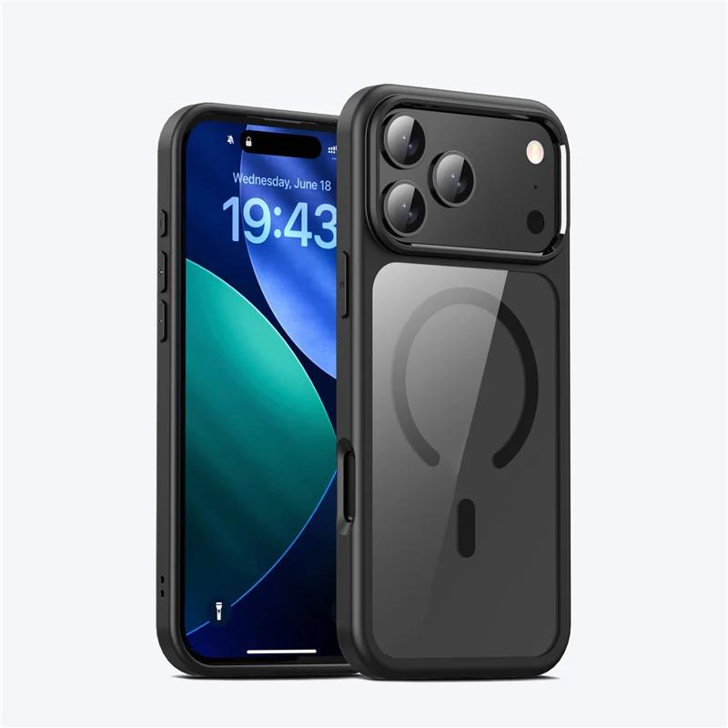 

Trendy Ultra Clear Candy Color Shockproof Hard Phone Cases for IPhone 17 Air Pro Max Magnetic Wireless Charging Protective Cover iPhone17 Pro Max