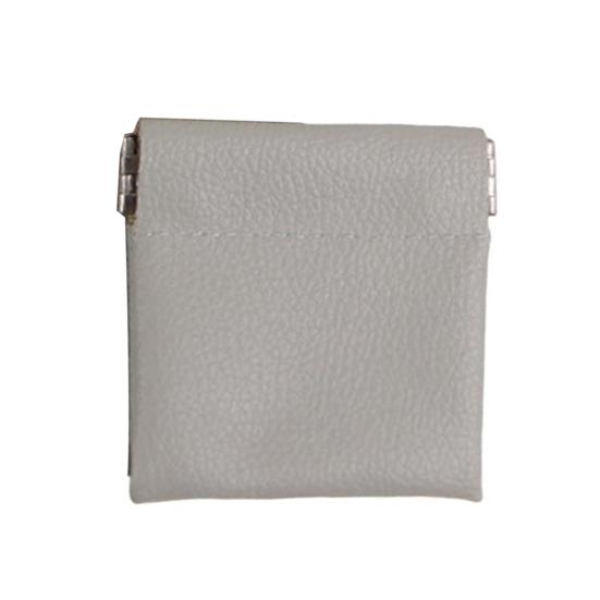 

Snap Closure Pouch Faux Leather Portable Coin Purse Mini Cosmetic Bag Organizer for Lipstick Jewelry Earphones Cables Storage Small серый