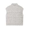 Fashion Style 2024 Autumn New Women's Sleeveless White with Lapel Knitwear Cardigan Top 6236105