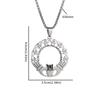 Stainless Steel Celtic Trinity Knot Claddagh Heart Shape Pendant Necklace for Men Women Irish Lucky Amulet Jewelry